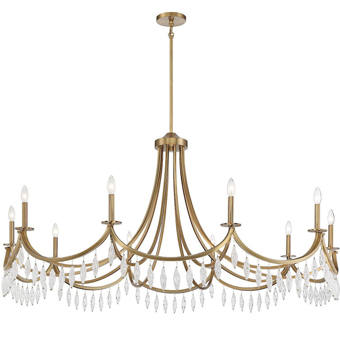 Savoy House Kameron 10-Light Chandelier, Warm Brass