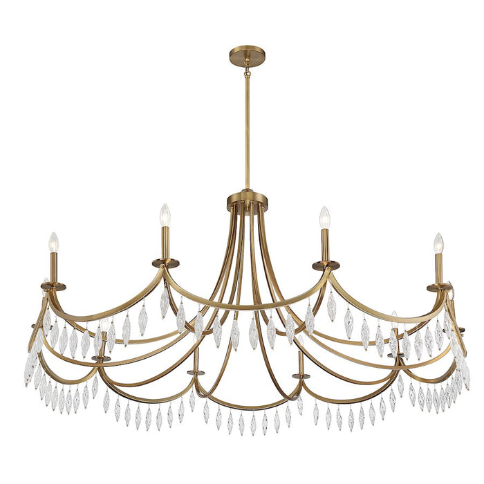 Savoy House Kameron 10-Light Chandelier, Warm Brass