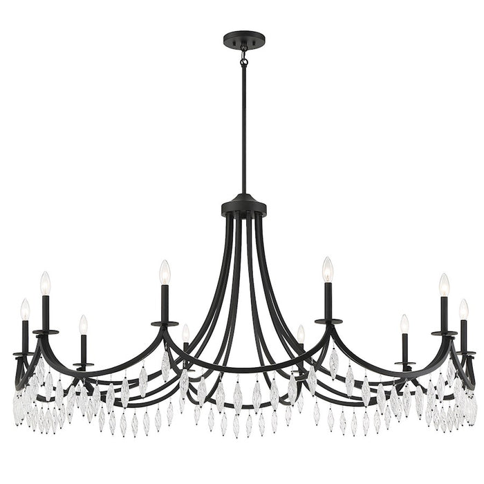 Savoy House Kameron 10-Light Chandelier, Matte Black