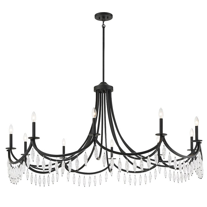 Savoy House Kameron 10-Light Chandelier, Matte Black