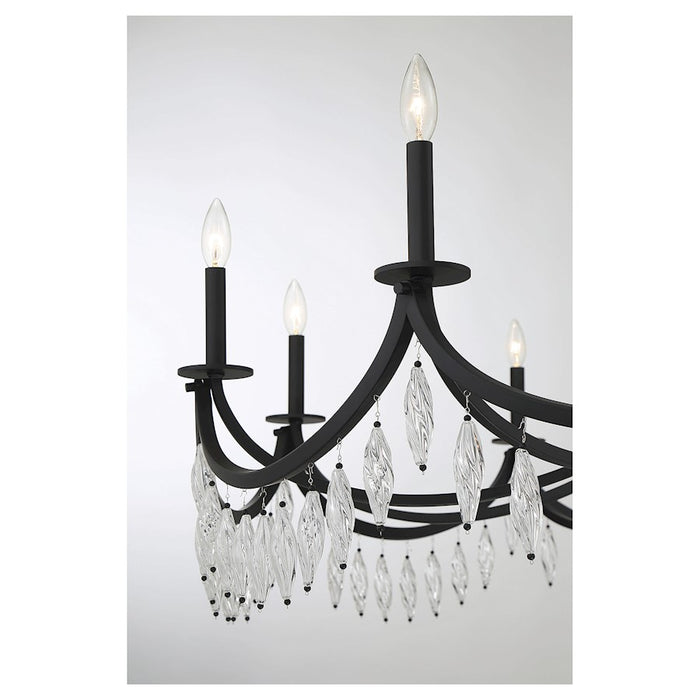 Savoy House Kameron 10-Light Chandelier, Matte Black