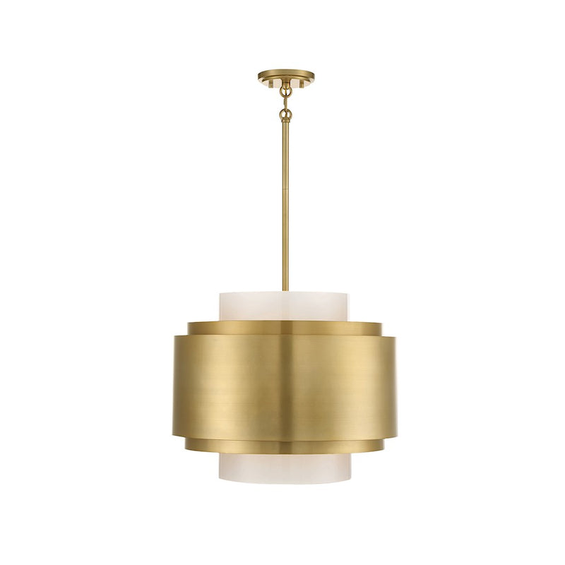 Savoy House Beacon 4-Light Pendant, Burnished Brass