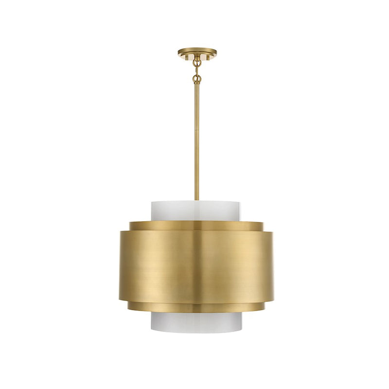 Savoy House Beacon 4-Light Pendant, Burnished Brass