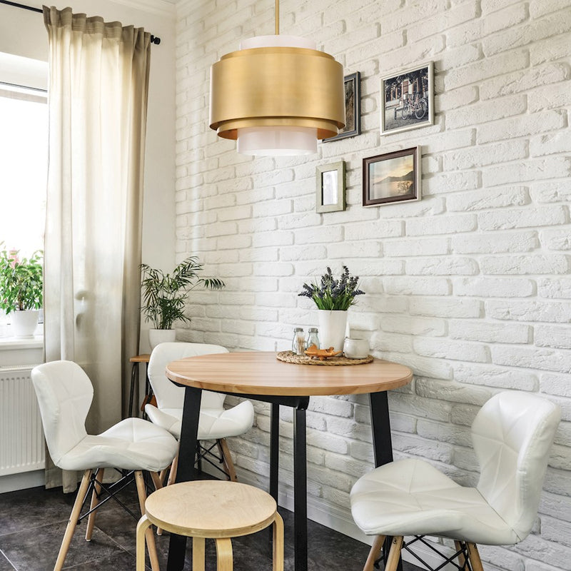 Savoy House Lakefield 4 Light Pendant, Burnished Brass