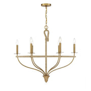 Savoy House Charter 6-Light Chandelier, Warm Brass/Rope - 1-1823-6-320
