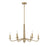 Savoy House Cannon 6-Light Chandelier, Warm Brass/Rope