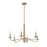 Savoy House Cannon 6-Light Chandelier, Warm Brass/Rope