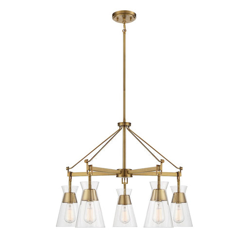 Savoy House Lakewood 5-Light Chandelier, Warm Brass - 1-1832-5-322