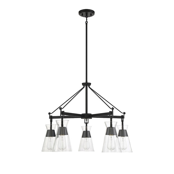 Savoy House Lakewood 5-Light Chandelier, Matte Black