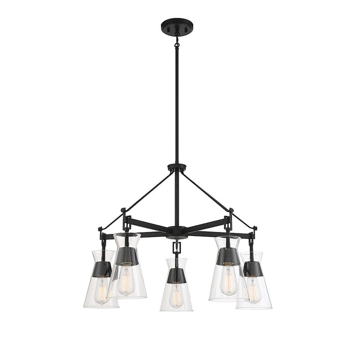 Savoy House Lakewood 5-Light Chandelier, Matte Black