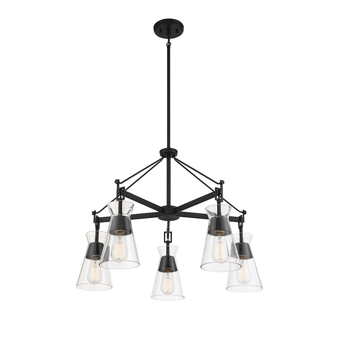 Savoy House Lakewood 5-Light Chandelier, Matte Black