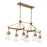 Savoy House Lakewood 6-Light Linear Chandelier, Warm Brass