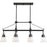 Savoy House Lakewood 6-Light Linear Chandelier, Matte Black