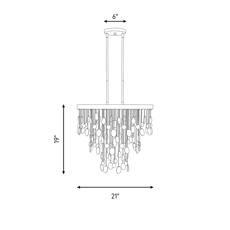Savoy House Livorno 4-Light Chandelier, Noble Brass