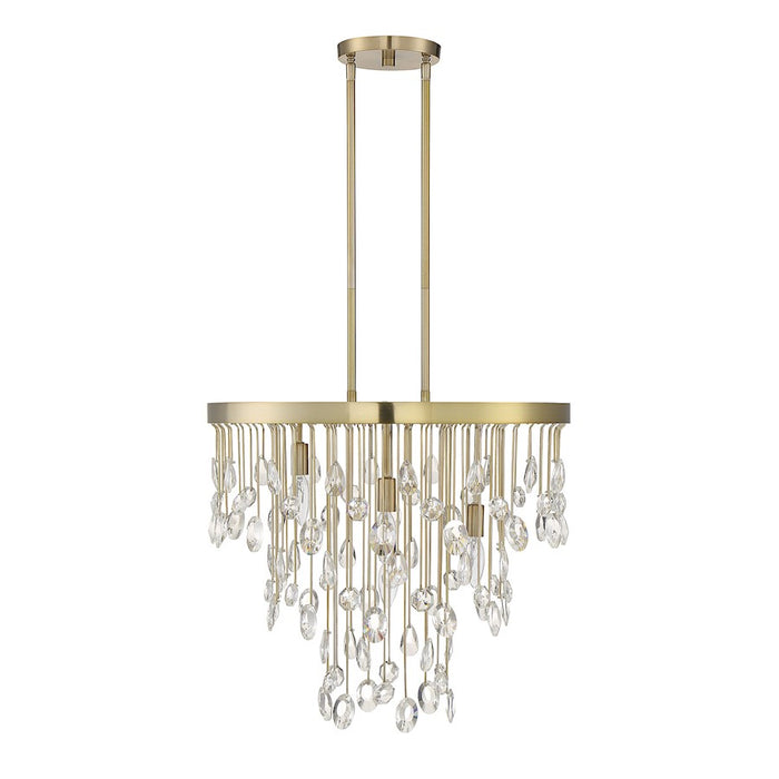 Savoy House Livorno 4-Light Chandelier, Noble Brass