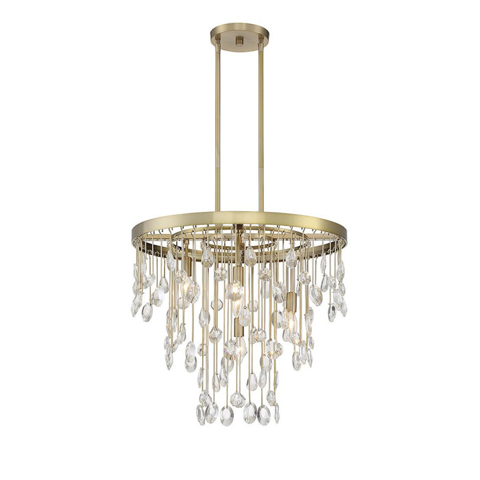 Savoy House Livorno 4-Light Chandelier, Noble Brass