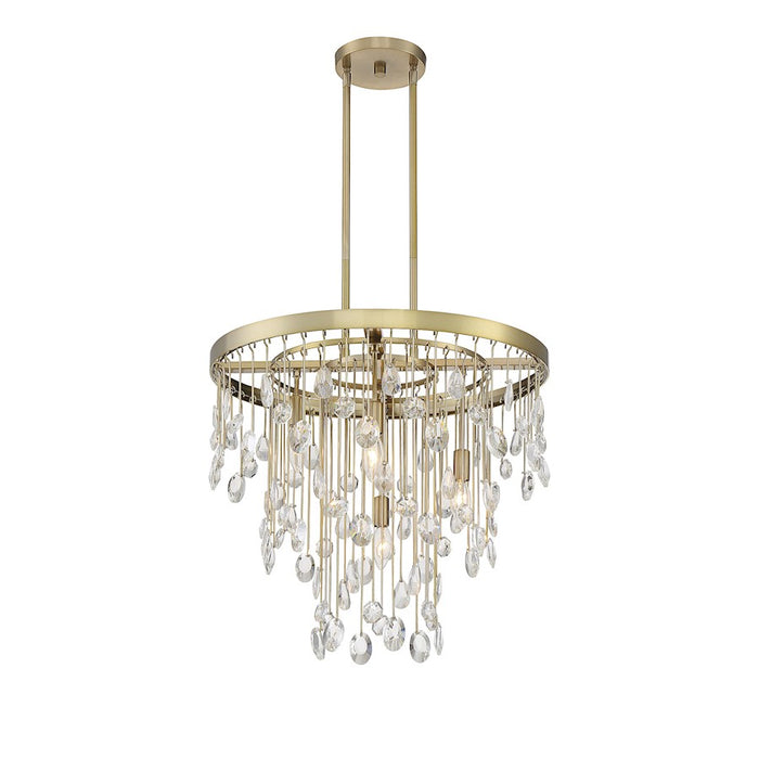 Savoy House Livorno 4-Light Chandelier, Noble Brass