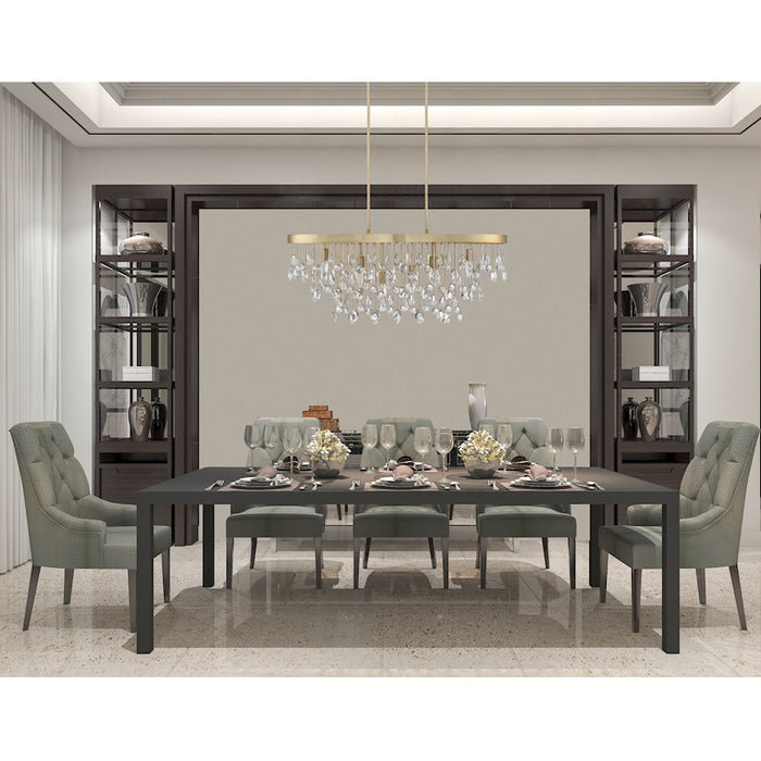 Savoy House Livorno 8 Light Linear Chandelier, Noble Brass