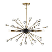 Savoy House Ariel 6-Light Chandelier, Como Black/Gold Accents - 1-1857-6-62