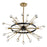 Savoy House Ariel 6-Light Chandelier, Como Black/Gold Accents