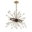 Savoy House Ariel 6-Light Oval Chandelier, Como Black/Gold Accents
