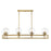 Savoy House Crosby 8-Light Linear Chandelier, Warm Brass