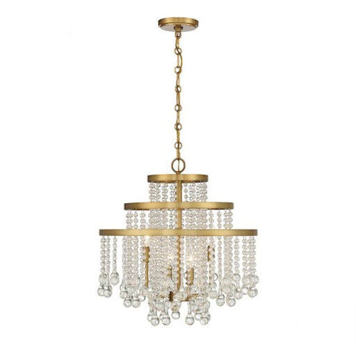 Savoy House Luna 4-Light Chandelier, Warm Brass - 1-1866-4-322