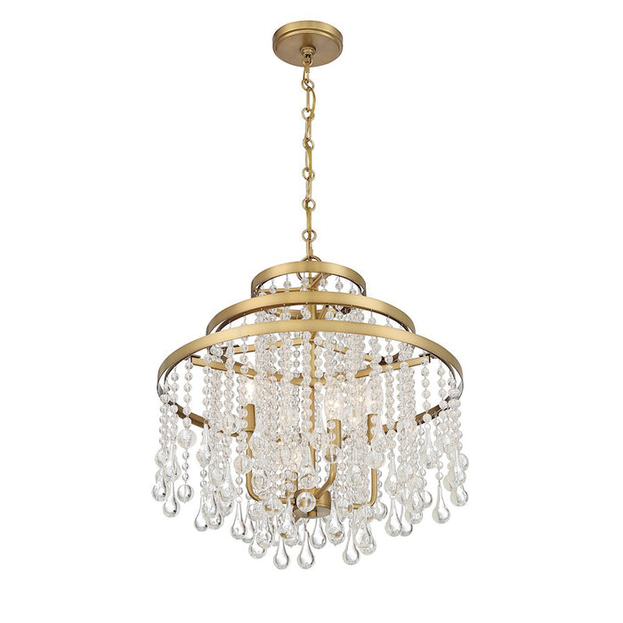 Savoy House Luna 4-Light Chandelier, Warm Brass