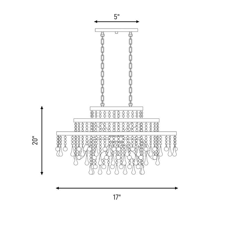 Savoy House Luna 10-Light Oval Chandelier, Warm Brass