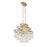 Savoy House Luna 10-Light Oval Chandelier, Warm Brass