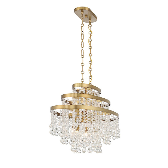 Savoy House Luna 10-Light Oval Chandelier, Warm Brass