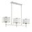 Savoy House Delphi 3Lt Linear Chandelier, White/ Nickel Acccents - 1-187-3-172