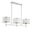 Savoy House Delphi 3Lt Linear Chandelier, White/ Nickel Acccents