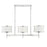 Savoy House Delphi 3Lt Linear Chandelier, White/ Nickel Acccents