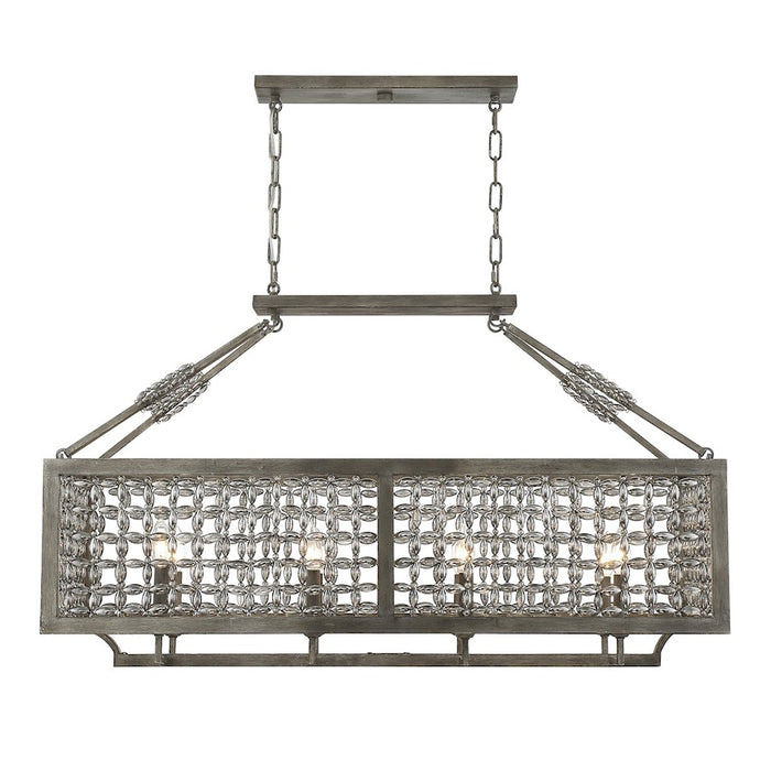 Savoy House Tyanna 8-Light Linear Chandelier, Aspen