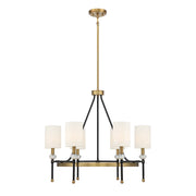Savoy House Tivoli 6Lt 24" Chandelier, Black/Brass - 1-1893-6-143