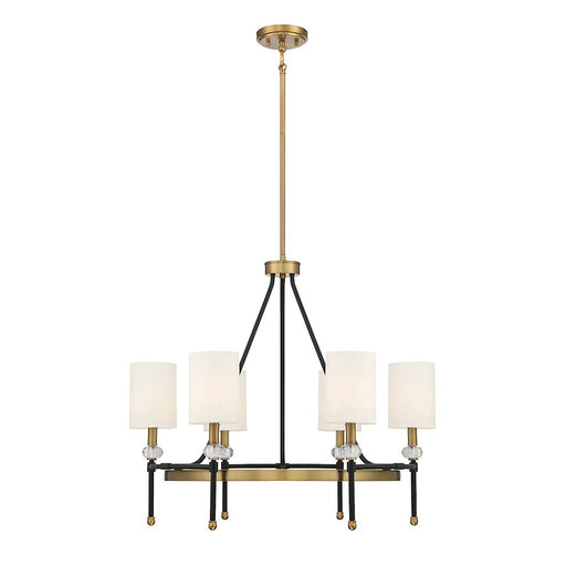 Savoy House Tivoli 6Lt 24" Chandelier, Black/Brass - 1-1893-6-143