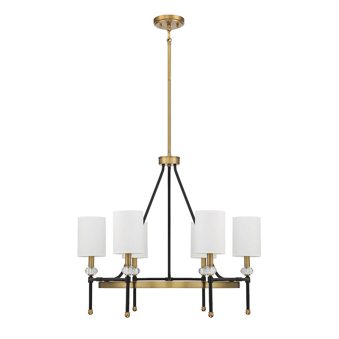 Savoy House Tivoli 6Lt 24" Chandelier, Black/Brass