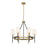 Savoy House Tivoli 6Lt 24" Chandelier, Black/Brass