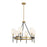 Savoy House Tivoli 6Lt 24" Chandelier, Black/Brass