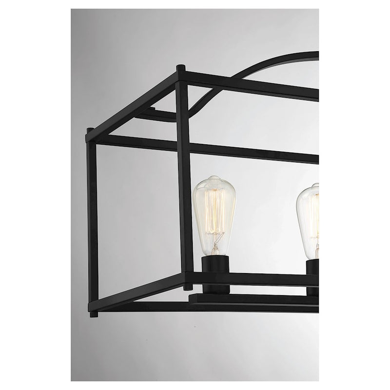 Savoy House Palladian 5-Light Linear Chandelier, Matte Black
