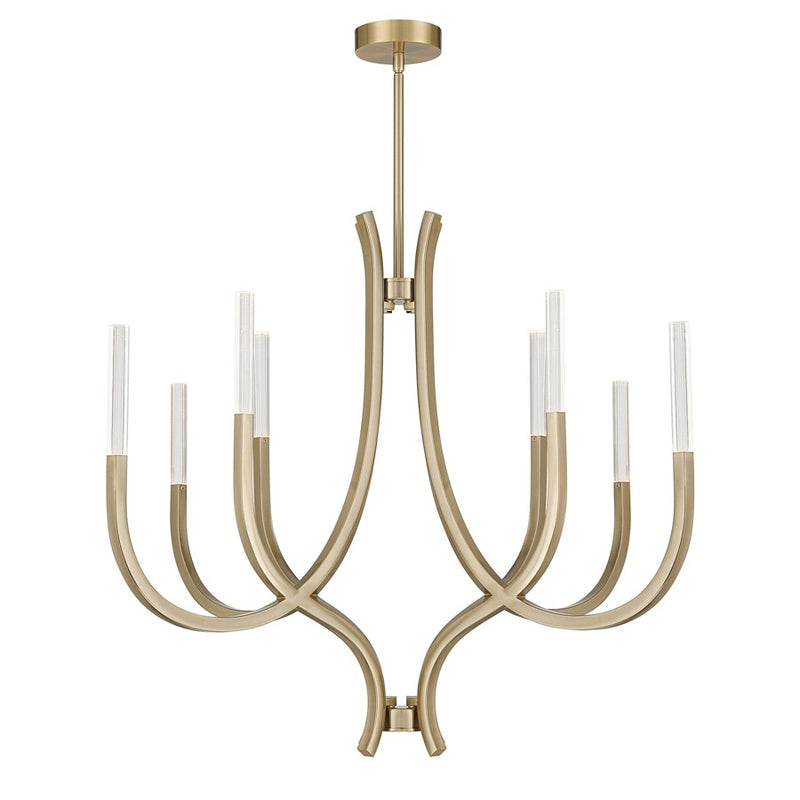 Savoy House Bradford 8Lt Chandelier, Brass/Clear, Noble Brass