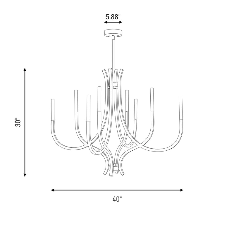 Savoy House Bradford 8Lt Chandelier, Bronze/Clear
