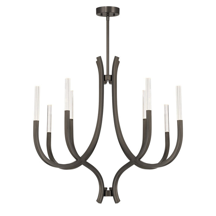 Savoy House Bradford 8Lt Chandelier, Bronze/Clear