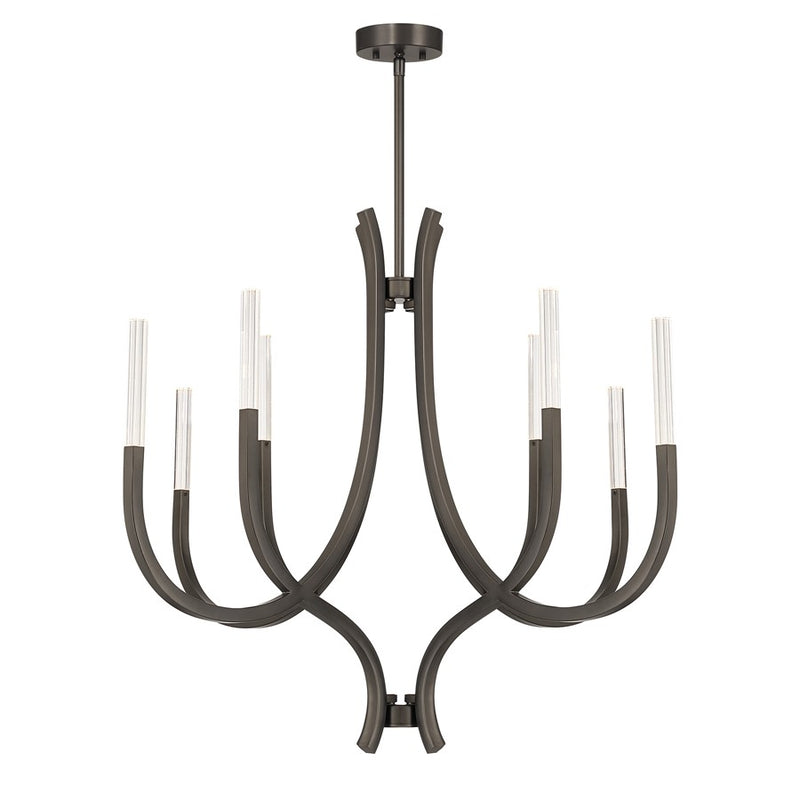 Savoy House Bradford 8Lt Chandelier, Bronze/Clear