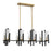 Savoy House Midland 6Lt Chandelier, Black/Brass