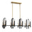 Savoy House Midland 8Lt Linear Chandelier, Black/Brass - 1-1907-8-143