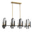 Savoy House Midland 8Lt Linear Chandelier, Black/Brass