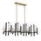 Savoy House Midland 8Lt Linear Chandelier, Black/Brass