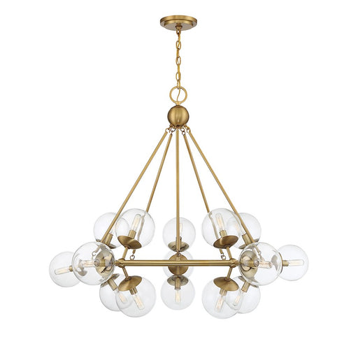 Savoy House Orion 15-Light Chandelier, Warm Brass - 1-1932-15-322